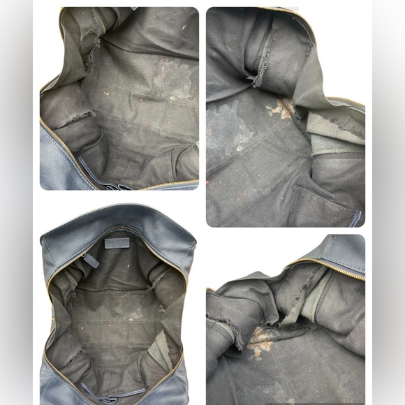 Alexander McQueen Skull Padlock Satchel Blue Leather Purse Tote Used VIEW - Picture 15 of 16